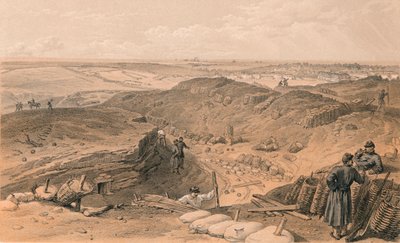 خندق Malakoff ، Battery Gervais ، وخلفي Redan ، 1856 بواسطة توماس بيكين
