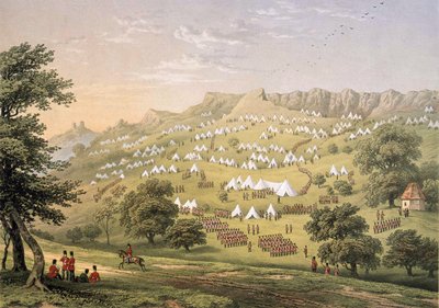 معسكر الفيلق الأجنبي بالقرب من Hythe ، كنت 1855 (طباعة حجرية ، ملونة) بواسطة توماس بيكين