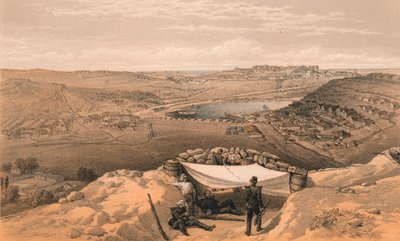 بطاريات المدينة أو التحصينات الداخلية لسيباستوبول ، 1856 بواسطة توماس بيكين