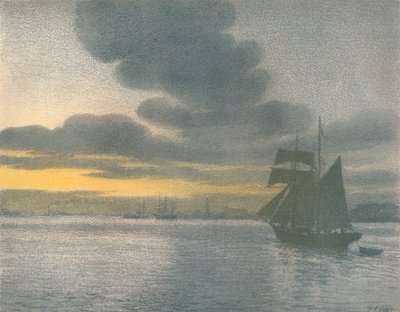 نهر التايمز السفلي ، c1900 بواسطة توماس روبرت واي