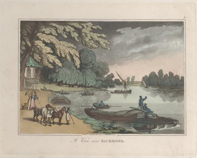 منظر بالقرب من ريتشموند ، من اسكتشات من الطبيعة ، 1822. ، 1822. المؤلفون: توماس رولاندسون ، جوزيف قسطنطين ستادلر. بواسطة توماس رولاندسون ، جوزيف قسطنطين ستادلر