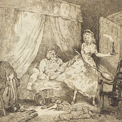 تدفئة السرير ، ج. 1785. بواسطة توماس رولاندسون