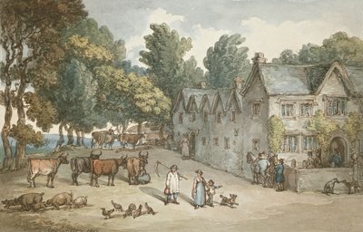 مزرعة في Hengar ، كورنوال ، 1803 (مرحاض ، قلم وحبر على ورق) بواسطة توماس رولاندسون