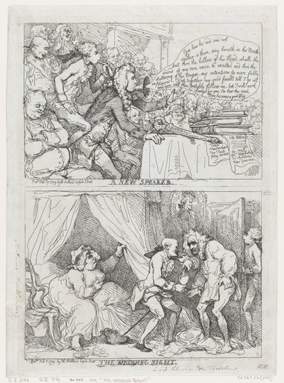 متحدث جديد وليلة الزفاف ، 7 فبراير 1789 ، 7 فبراير 1789. بواسطة توماس رولاندسون