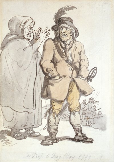 A Peep O Day Boy، 1799 (حبر ومرحاض على ورق) بواسطة توماس رولاندسون