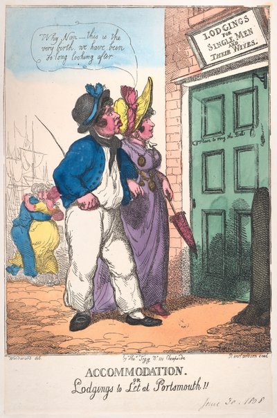 الإقامة ، أو المساكن التي يجب تركها في بورتسموث !! ، 30 يونيو ، 1808. ، 30 يونيو ، 1808. بواسطة توماس رولاندسون