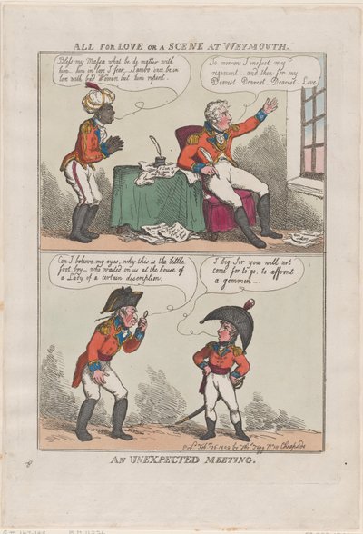 الكل من أجل الحب أو مشهد في ويموث ، اجتماع غير متوقع ، 26 فبراير 1809. ، 26 فبراير ، 1809. بواسطة توماس رولاندسون