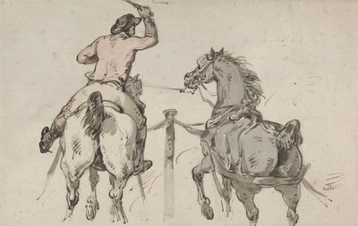 بوستيليون إنجليزي ، حوالي عام 1785 (جرافيت وقلم وحبر و - ج على ورق) بواسطة توماس رولاندسون