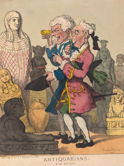 Antiquarians a la Greque ، حانة. 1805 (نقش يدوي) بواسطة توماس رولاندسون