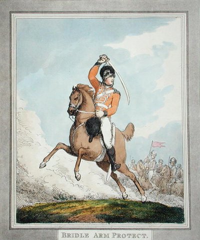 Bridle Arm Protect ، من 'Hungarian and Highland Broadsword' ، تم نشره عام 1798 (أكواتينت) بواسطة توماس رولاندسون