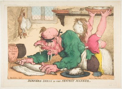 عشاء في Drest in the Neatest Manner ، أكتوبر 1811. بواسطة توماس رولاندسون