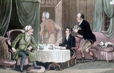 دكتور النحو يصنع وصيته ، c1816 بواسطة توماس رولاندسون