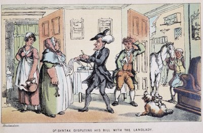 Doctor disputing a bill (in a hotel?) - in “” Doctor Syntax
