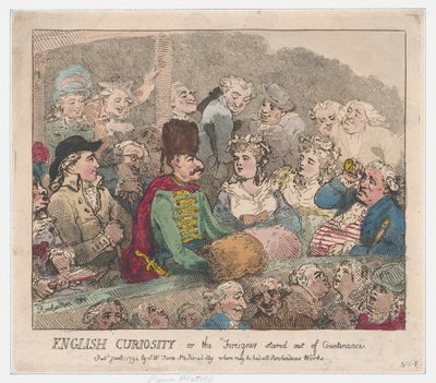 الفضول الإنجليزي أو الأجنبي الذي بدا خارج الواجهة ، 1 يناير 1794 ، 1 يناير 1794. بواسطة توماس رولاندسون