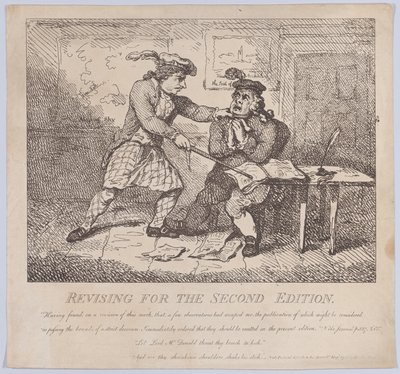 Frontispiece ، مراجعة للطبعة الثانية الجميلة الرائعة Boswell ، P ... ، 15 يونيو 1786. بواسطة توماس رولاندسون