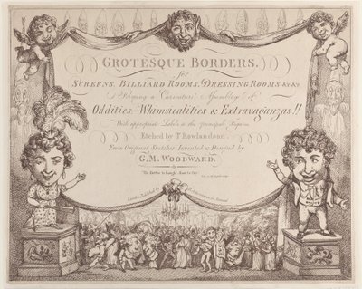 Grotesque Borders for Screens، Billiard Rooms، Dressing Rooms، & c & c، 1799-1800.، 1799-1800. بواسطة توماس رولاندسون
