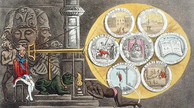 التعويذات الهندوسية ، منظر في إليفانتا ، من The Grand Master ، أو Adventures of Qui Hi؟ في هندوستان. A Hudibras Poem in Eight Cantos by Quiz '، بقلم ويليام كومب (1741-1823) نشره توماس تيج ، لندن بواسطة توماس رولاندسون