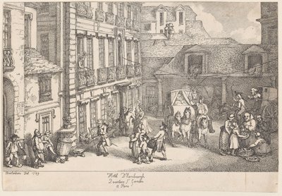 Hotel d'Hambourgh ، Quartiere St. Germain في باريس ، 1789. ، 1789. بواسطة توماس رولاندسون