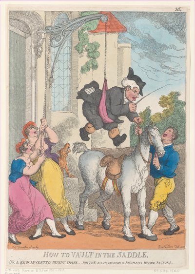 كيفية Vault in the Saddle أو رافعة براءات اختراع جديدة لـ Accomodatio ... ، 30 ديسمبر 1813. بواسطة توماس رولاندسون