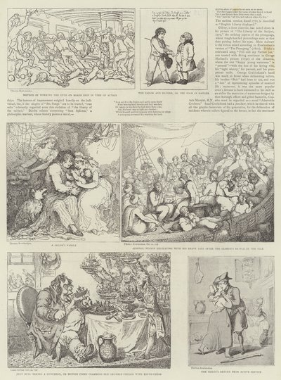 الفن الفكاهي في المعرض الملكي البحري بواسطة Thomas Rowlandson