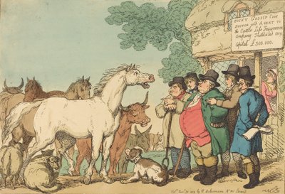 ماشية قابلة للتأمين ، نُشرت عام 1809. بواسطة توماس رولاندسون