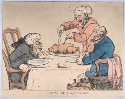 اليهود في مأدبة غداء ، 1794. ، 1794. بواسطة توماس رولاندسون