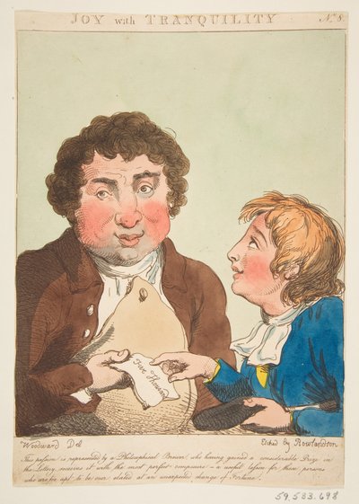 الفرح مع الهدوء Le Brun Travested ، أو كاريكاتير العواطف ، 21 يناير 1800. بواسطة توماس رولاندسون