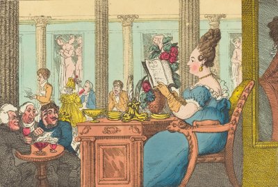 La Belle Limonaudiere at the Cafe des Mille Colonnes، Palais Royal، Paris، 1814. بواسطة توماس رولاندسون