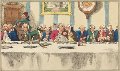 La Table d'Hote ، نُشر عام 1792. بواسطة توماس رولاندسون