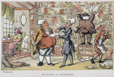 Le Decteur et un marchand de livre - في "" جولات دكتور Syntax الثلاث: بحثًا عن العزاء الرائع والزوجة "" بقلم ويليام كومب ، المريض. رولاندسون بواسطة توماس رولاندسون