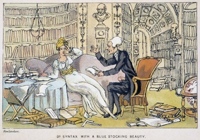 Le doctor et une intelectuelle - في "" ثلاث جولات لـ Doctor Syntax: بحثًا عن العزاء الرائع والزوجة "بقلم ويليام كومب ، مريض. رولاندسون بواسطة توماس رولاندسون