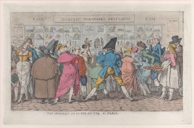 Musards of the Rue du Coq in Paris Dawdlers of the Rue Coq ، كاليفورنيا. 1810. ، كاليفورنيا. 1810. بواسطة توماس رولاندسون