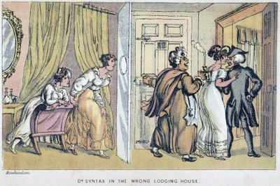 Maison close - في "" ثلاث جولات لـ Doctor Syntax بحثًا عن العزاء الخلاب والزوجة "بقلم ويليام كومب ، إيل. بقلم رولاندسون ، جون كامدن هوتين ، بيكاديللي ، لندن بواسطة توماس رولاندسون