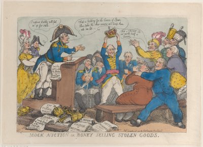 مزاد وهمي أو بوني يبيع البضائع المسروقة ، 25 ديسمبر 1813. ، 25 ديسمبر 1813. بواسطة توماس رولاندسون