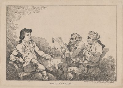 مقرضو الأموال ، 8 نوفمبر ، 1784 ، 8 نوفمبر ، 1784. بواسطة توماس رولاندسون