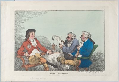 مقرضو الأموال ، 8 نوفمبر ، 1784 ، 8 نوفمبر ، 1784. بواسطة توماس رولاندسون