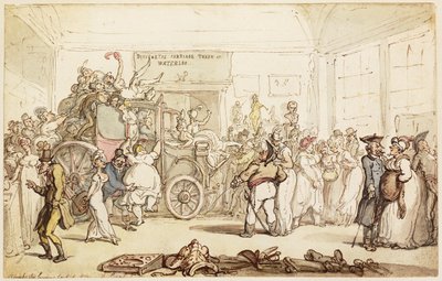 نظرة على مدرب نابليون من قبل لندن العصرية ، من "حساب تاريخي للحملة في هولندا عام 1815" ، 1817 بواسطة توماس رولاندسون