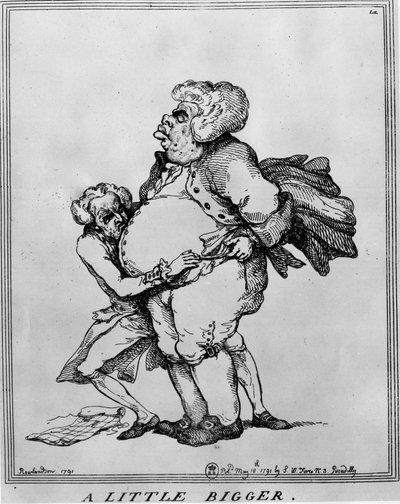 السمنة: أكبر قليلاً - رسم لتوماس رولاندسون (1756-1827) بواسطة توماس رولاندسون