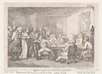 فحص بارسون آدمز وفاني كمجرمين أمام جستس البلد ، من المغامرات ... ، 1792. بواسطة توماس رولاندسون