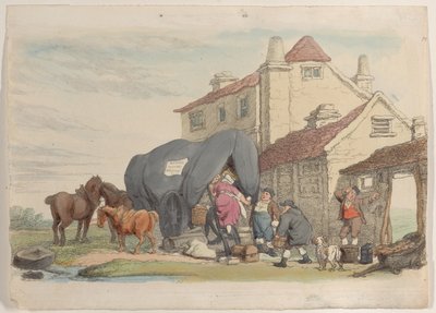 اللوحة 26: عربة طائرة ، من عالم مصغر ، 1816. ، 1816. بواسطة توماس رولاندسون