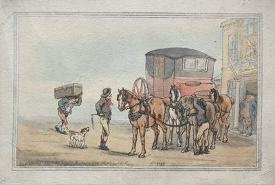 Postboys و Posthorses في White Hart Inn بواسطة توماس رولاندسون