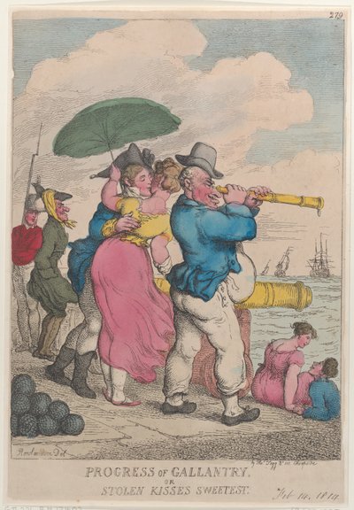 تقدم الجالانتري أو القبلات المسروقة أحلى ، 14 فبراير 1814. ، 14 فبراير 1814. بواسطة توماس رولاندسون