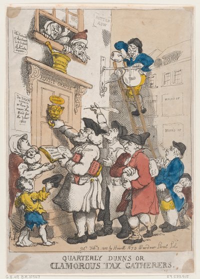 دونز ربع سنوي ، أو جامعي الضرائب الصاخبين ، 3 فبراير 1805 ، 3 فبراير 1805. بواسطة توماس رولاندسون