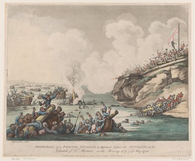 بروفة للغزو الفرنسي كما تم إجراؤه قبل المعاقين في جزر ... ، 18 مايو 1798. بواسطة توماس رولاندسون