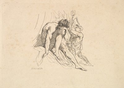 نهر الإله مع الطفل ، 1784-88. بواسطة توماس رولاندسون