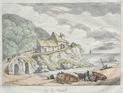 رسومات Rowlandsons من الطبيعة: West Loo ، Cornwall ، 1822. بواسطة توماس رولاندسون