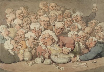 خرامة التقديم ، حوالي 1815-20 (قلم وحبر وألوان مائية فوق قلم رصاص على ورق) بواسطة توماس رولاندسون
