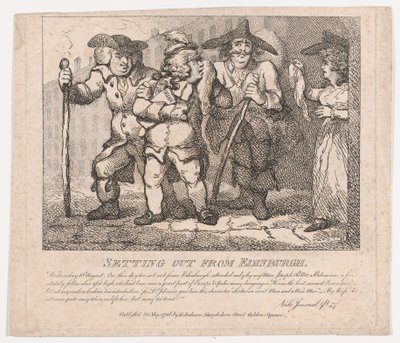 الخروج من إدنبرة الجميلة الجميلة لبوزويل ، الجزء الثاني ، مايو ... ، 30 مايو 1786. بواسطة توماس رولاندسون