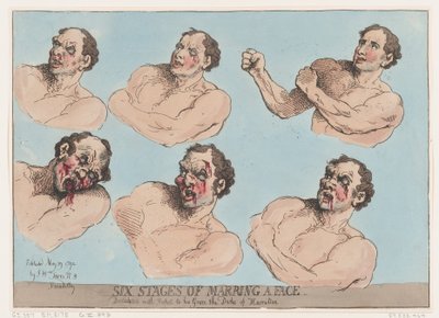ست مراحل لتشويه الوجه ، 29 مايو 1792 ، 29 مايو 1792. بواسطة توماس رولاندسون