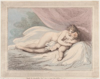 كوكب الزهرة النائم يحتضن طفلًا ، 1 يناير 1799 ، 1 يناير 1799. بواسطة توماس رولاندسون